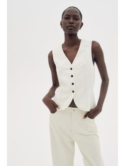 H&M - Women White Suit Waistcoat