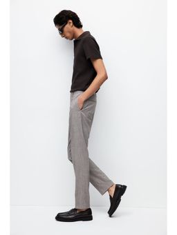 H&M - Men Beige Slim Fit Suit Trousers