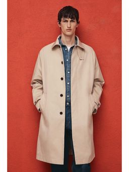 H&M - Men Beige Regular Fit Car Coat