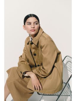 H&M - Women Beige Pocket-Detail Jacket