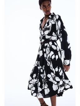 H&M - Women Black Viscose Shirt Dress