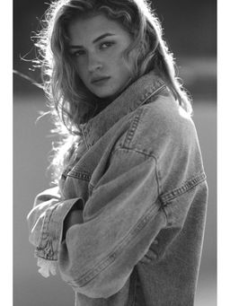 H&M - Women Blue Twill Overshirt