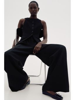 H&M - Women Black Long Suit Waistcoat