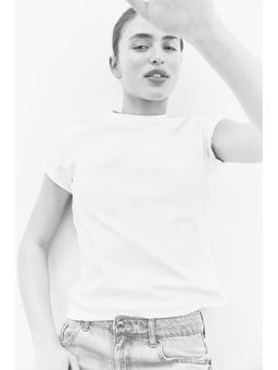 H&M - Women White Cotton T-Shirt