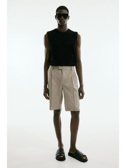 H&M - Men Black Regular Fit Pointelle-Knit Vest Top