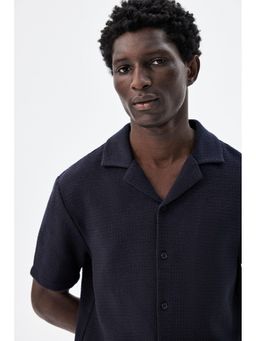 H&M - Men Blue Regular Fit Resort Shirt