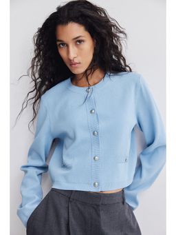 H&M - Women Blue Fine-Knit Cardigan