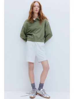 H&M - Women Green Long-Sleeved Polo Shirt