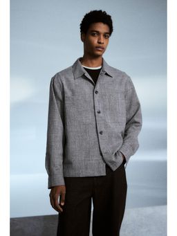 H&M - Men Grey Regular Fit Overshirt