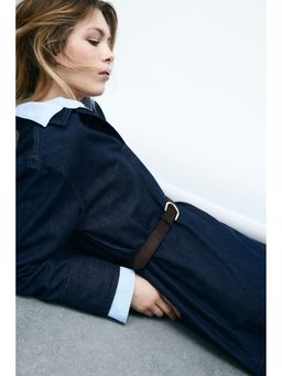 H&M - Women Blue Colla Denim Dress