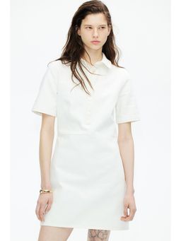 H&M - Women White Colla Denim Dress
