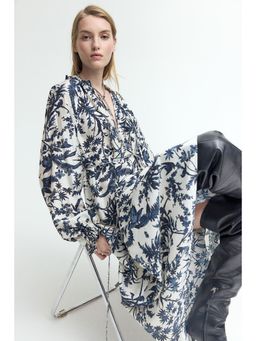 H&M - Women Multi-Color Frill-Collar Dress