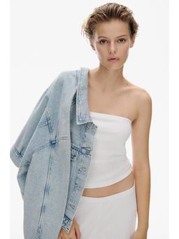 H&M - Women White 2-Piece Ribbed Top And Trousers