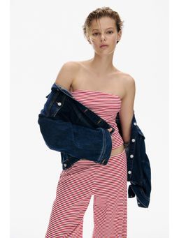 H&M - Women Red 2-Piece Ribbed Top And Trousers