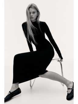 H&M - Women Black Turtleneck Maxi Dress