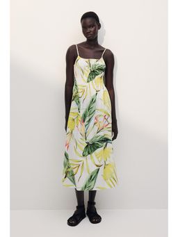 H&M - Women White Smock-Detail Poplin Dress