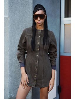 H&M - Women Brown Denim Dress
