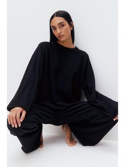 H&M - Women Black Boucle-Knit Jumper