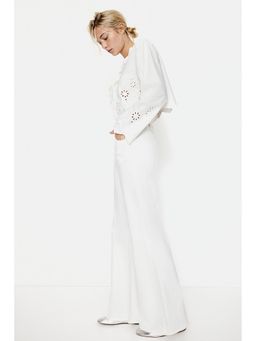 H&M - Women White Broderie Anglaise Cotton Blouse