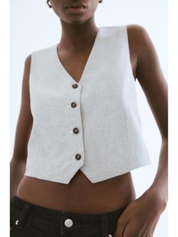 H&M - Women Grey Tailo Suit Waistcoat