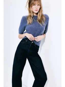 H&M - Women Blue Mohair-Blend Top