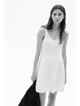 H&M - Women White Slub-Knit Dress