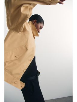 H&M - Women Beige Colla Twill Jacket