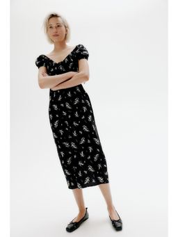 H&M - Women Black Tie-Detail Maxi Dress