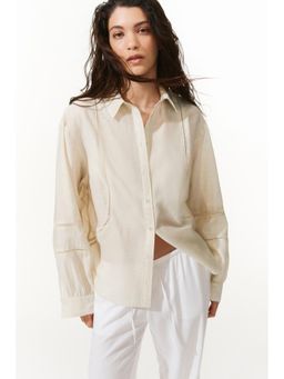 H&M - Women Beige Airy Shirt