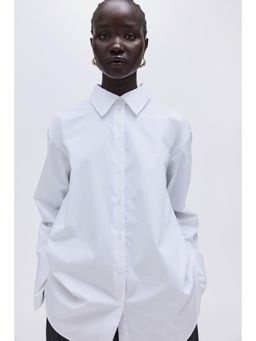 H&M - Women White Poplin Shirt
