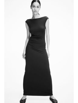 H&M - Women Black Draped Bodycon Dress