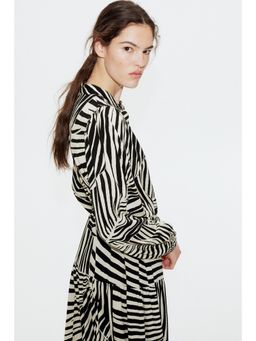 H&M - Women Black Long Puff-Sleeved Dress