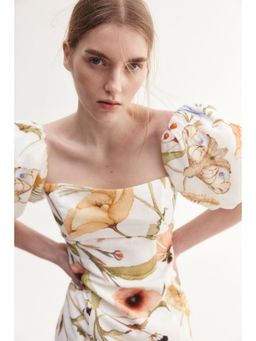 H&M - Women White Off-The-Shoulder Cotton Dress