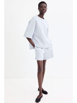 H&M - Women Blue Short-Sleeved Sweatshirt