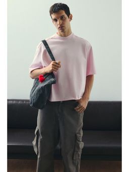 H&M - Men Pink Oversized Fit T-Shirt
