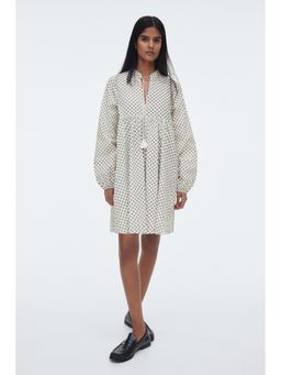 H&M - Women White Tie-Detail Cotton Dress