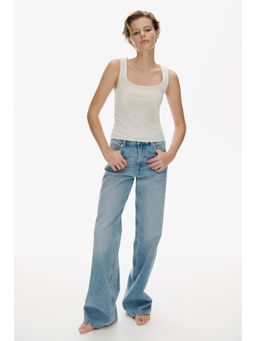 H&M - Women White Pointelle Jersey Vest Top