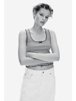 H&M - Women Multi-Color Pointelle Jersey Vest Top