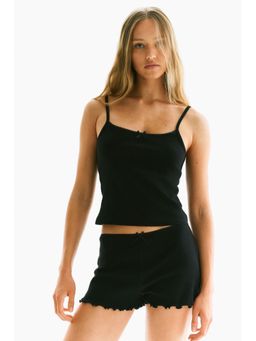 H&M - Women Black 2-Piece Ribbed Jersey
