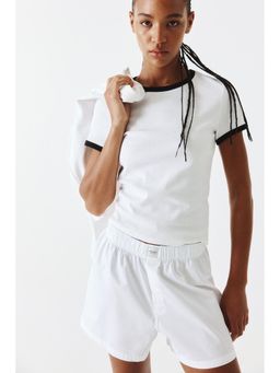 H&M - Women White Fitted T-Shirt