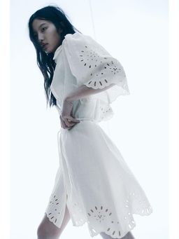 H&M - Women White Broderie Anglaise Dress