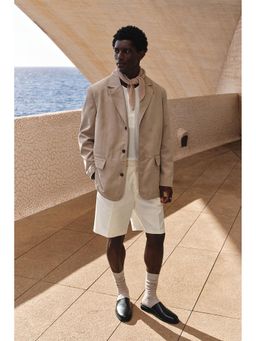 H&M - Men Beige Regular Fit Napped Jacket