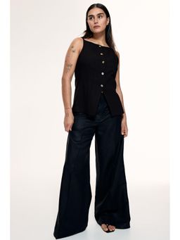 H&M - Women Black Tape-Waist Waistcoat