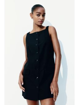 H&M - Women Black Square-Neck Dress