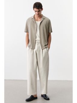 H&M - Men Green Regular Fit Jersey Resort Shirt