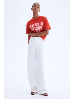 H&M - Women Red Printed T-Shirt