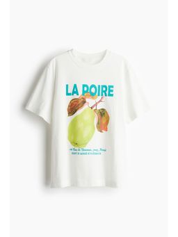 H&M - Women White Printed T-Shirt