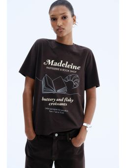 H&M - Women Brown Printed T-Shirt