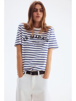H&M - Women White Printed T-Shirt