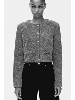 H&M - Women Multi-Color Shoulder-Pad Cardigan